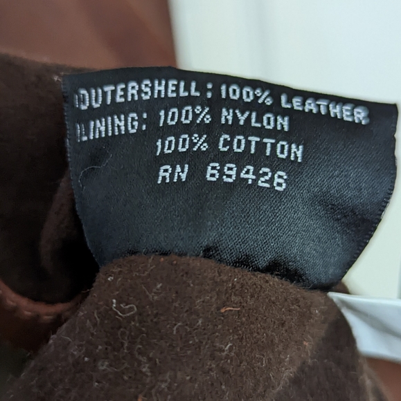 Mens 3/4 Length Brown Leather Trench Coat - Medium - Picture 4 of 4